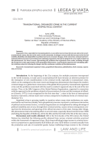 Transnational Organized Crime in the Current Geopolitical Context